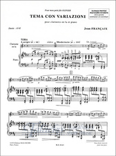 Tema con variazioni pour clarinette en la et piano